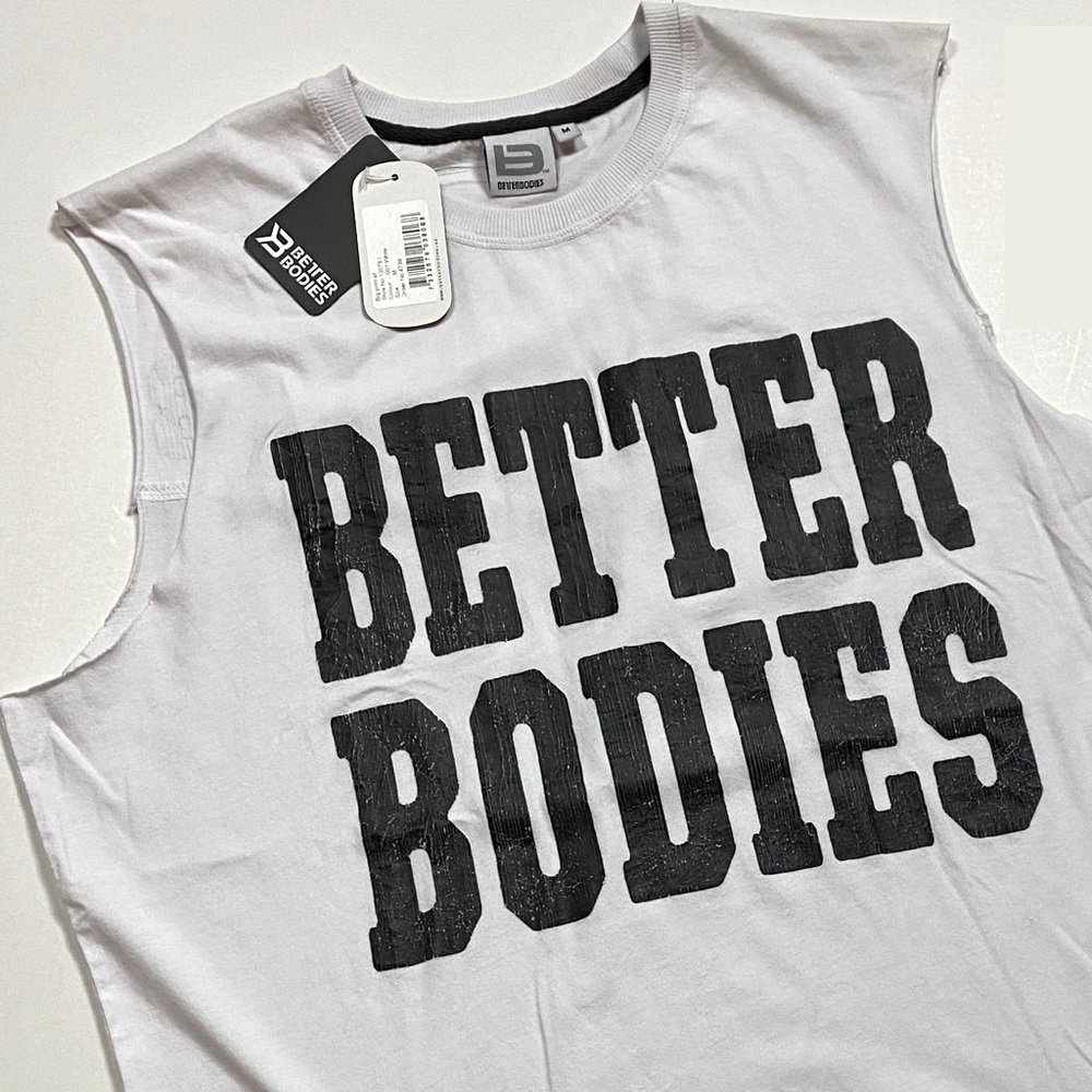 👚TEE-rrific NEW BETTER BODIES ATHLETIC GYM FOOTBALL TANK SLEEVELESS TEE MEDIUM